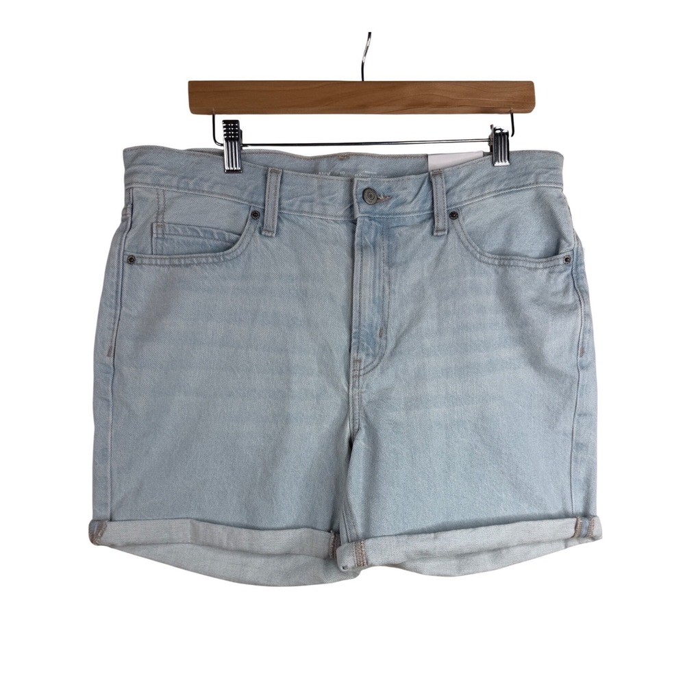 New Old Navy High Rise Slouchy Straight Denim Shorts‎ size 10 Light Blue